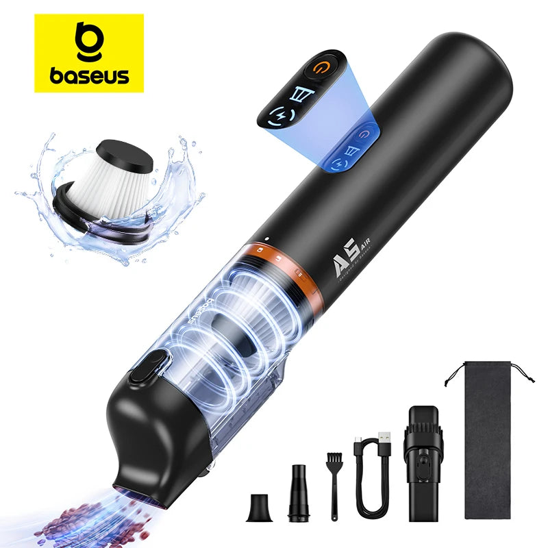 Baseus A5 Air 2-in-1 Wireless Car Vacuum Cleaner – Powerful Handheld Strong Suction Portable