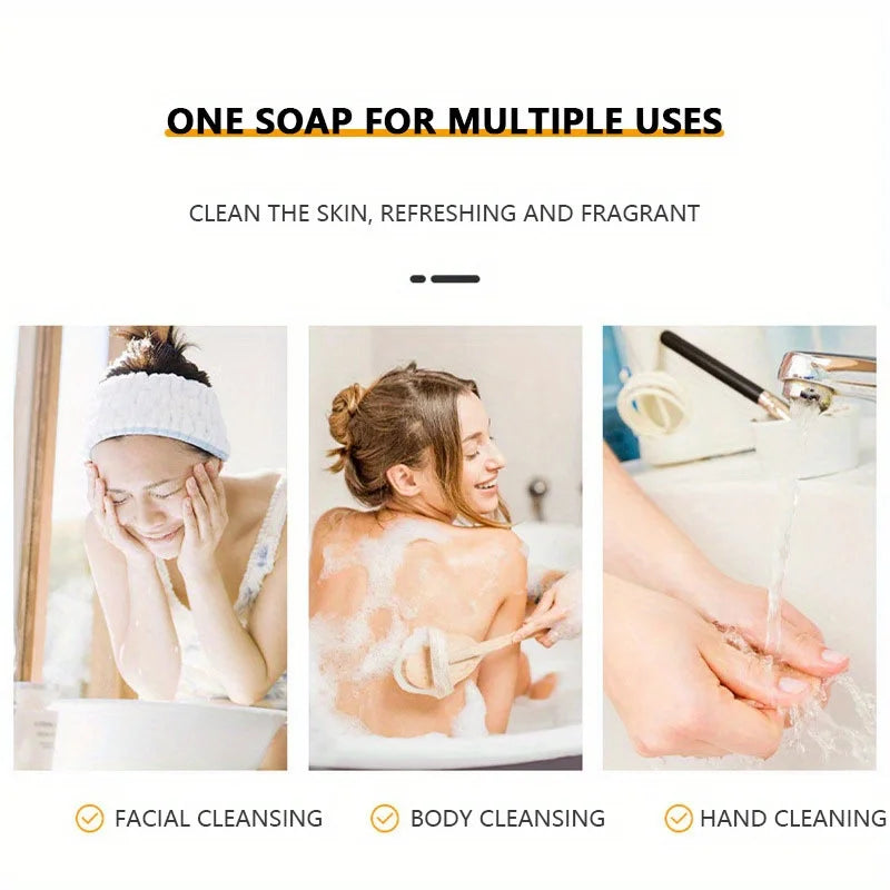 Lemon Handmade Soap Bar – Moisturizing & Cleansing for All Skin Types, 140g (2-Pack)