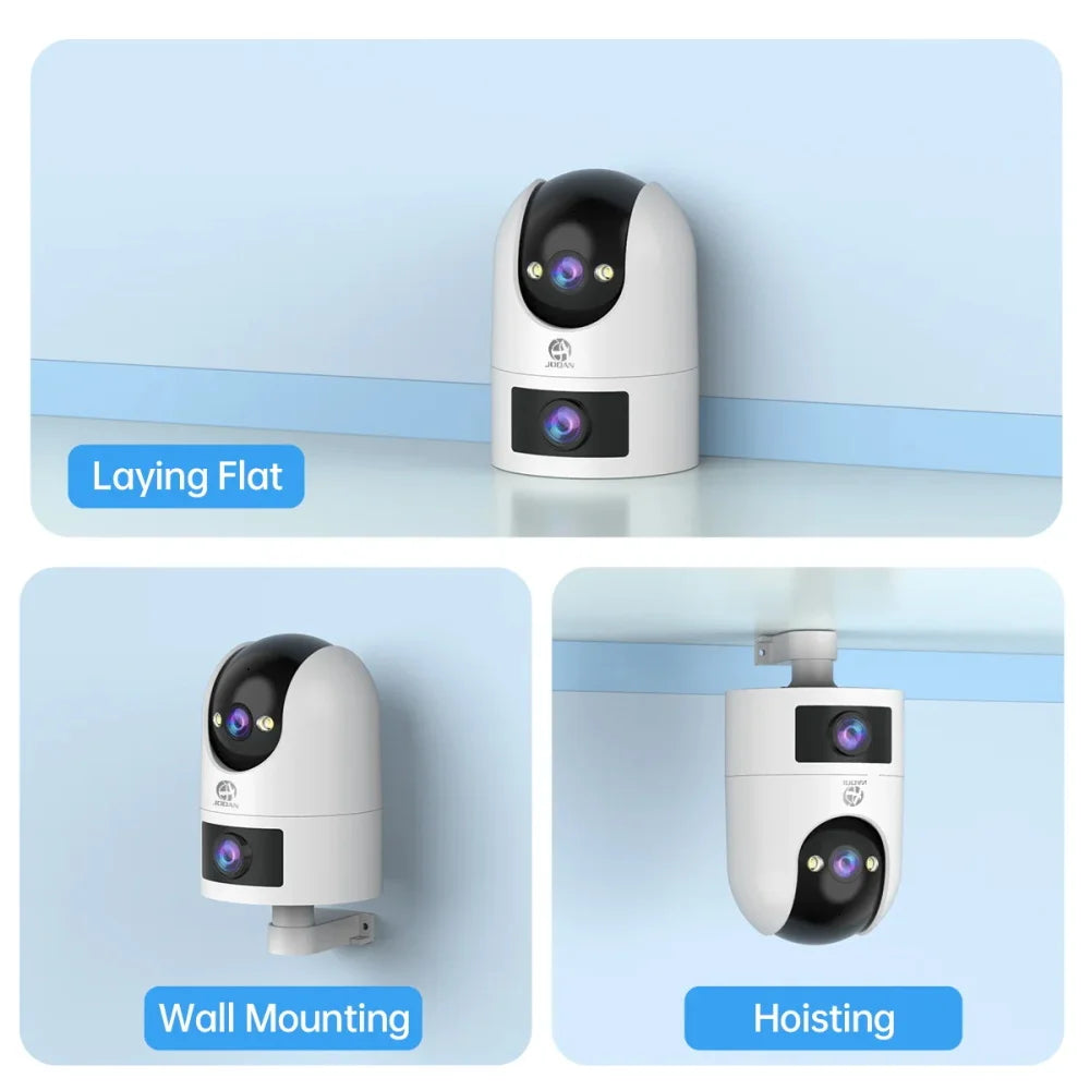 JOOAN Dual-Lens Wi-Fi Security Camera with Motion Alerts