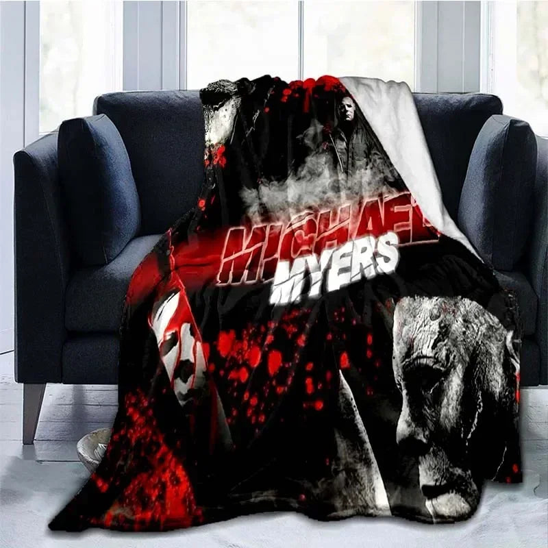 Michael Myers Super Soft Plush Flannel Throw Blanket – Personalized Horror Fan Gift