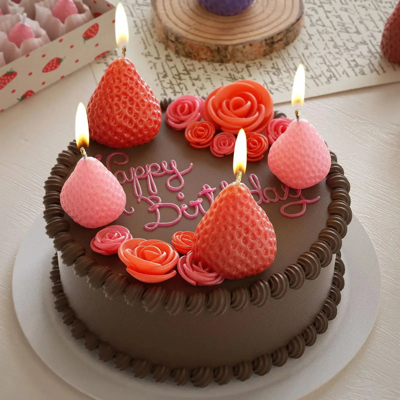 3D Strawberry Silicone Mold — DIY Scented Candles, Aromatherapy & Gift Decor