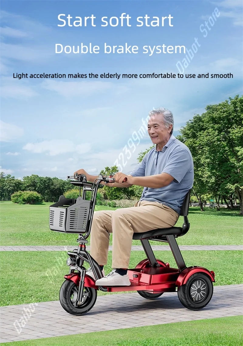 Foldable 3-Wheel Mobility Scooter – Dual 500W, 40 km Range