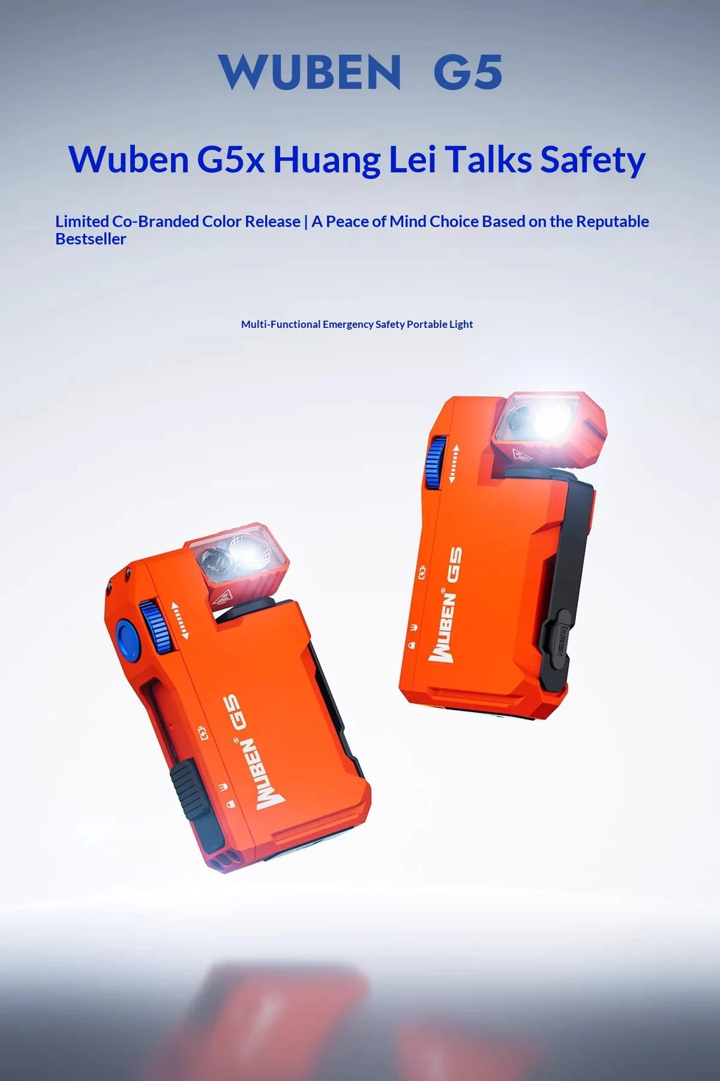 Wuben G5 Rechargeable EDC Pocket Flashlight – 400 Lumens, Dual Light Sources & RGB Light