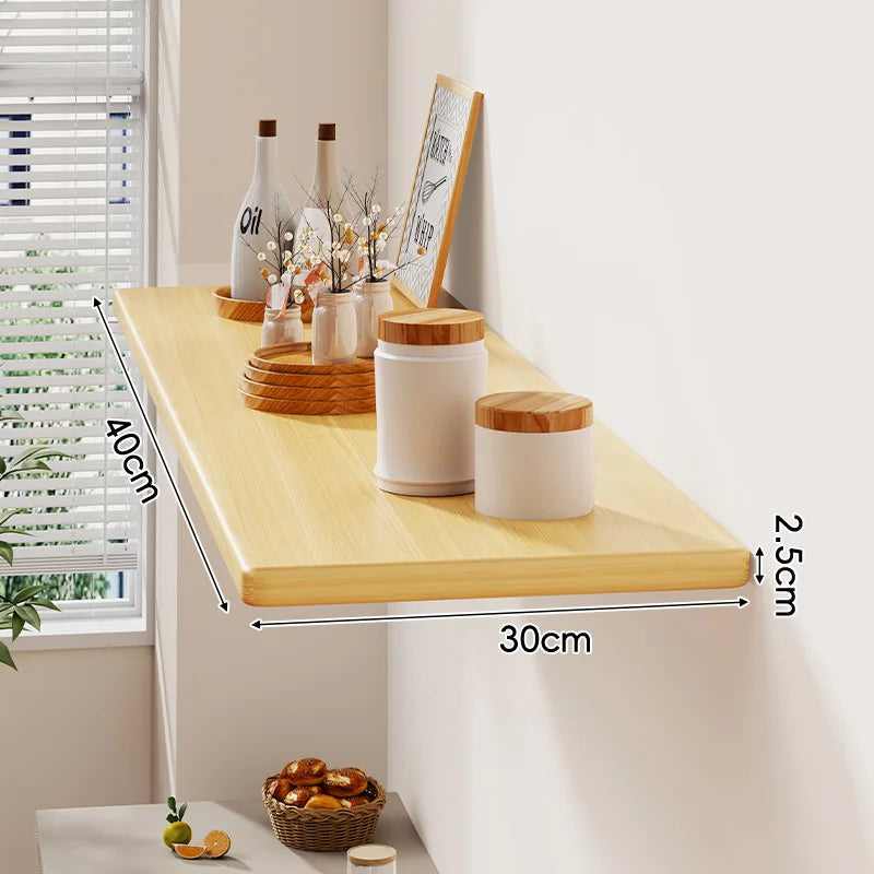 Floating Wall Display Shelf — Wooden Bookshelf, Decorative Laminate & Living Room Wall Rack