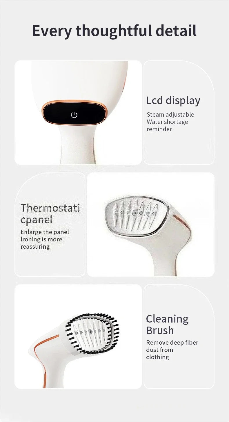 Portable Handheld Garment Steamer & Travel Iron
