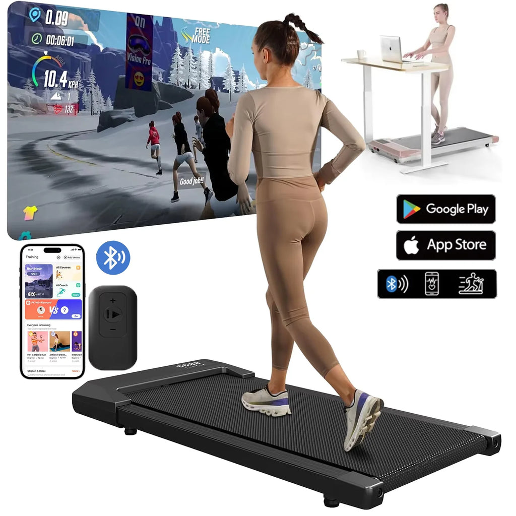 2-in-1 Folding Treadmill & Walking Pad – 300LBS, 2.5HP Motor, LCD Display, Home Walking & Running Machine