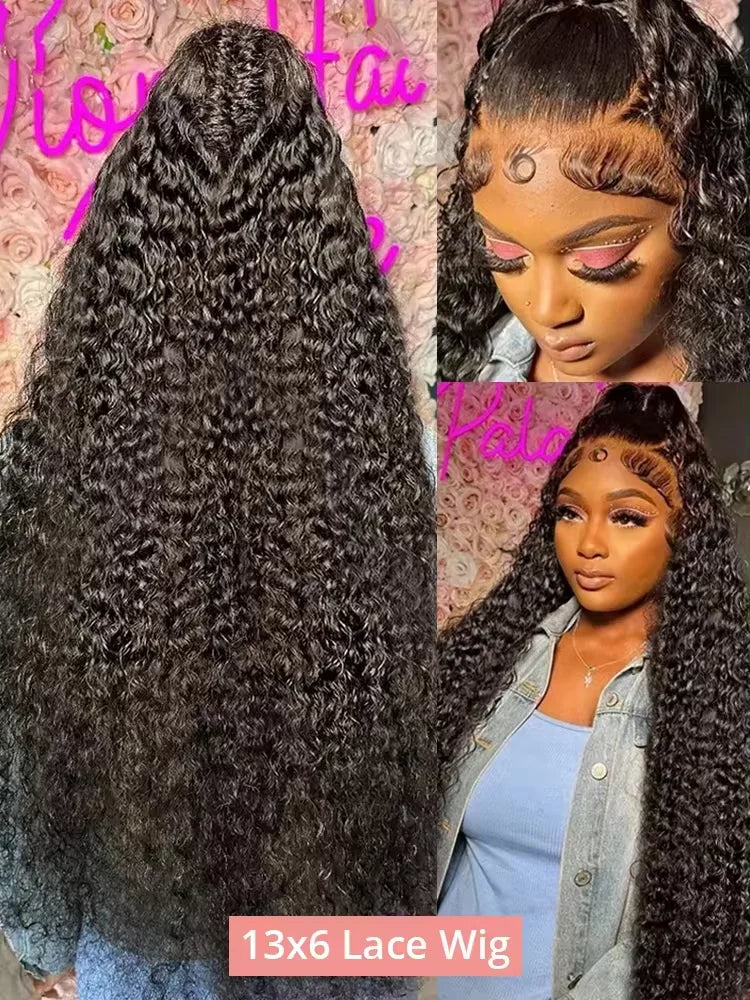 40–46 Inch Deep Wave Lace Front Wig | 200% Remy 13x4 13x6 360 HD Lace Human Hair for Black Women