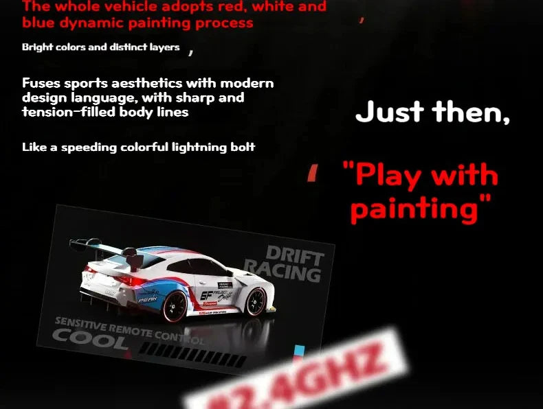 1:24 Scale 4WD RC Drift Car – High Speed Electric Racing Car for Kids & Adults