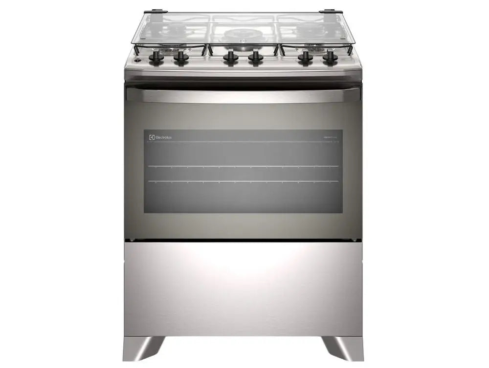 Electrolux 5-Burner Stainless Steel Gas Range – Efficient Inox Grey, Bivolt (FE5IG)