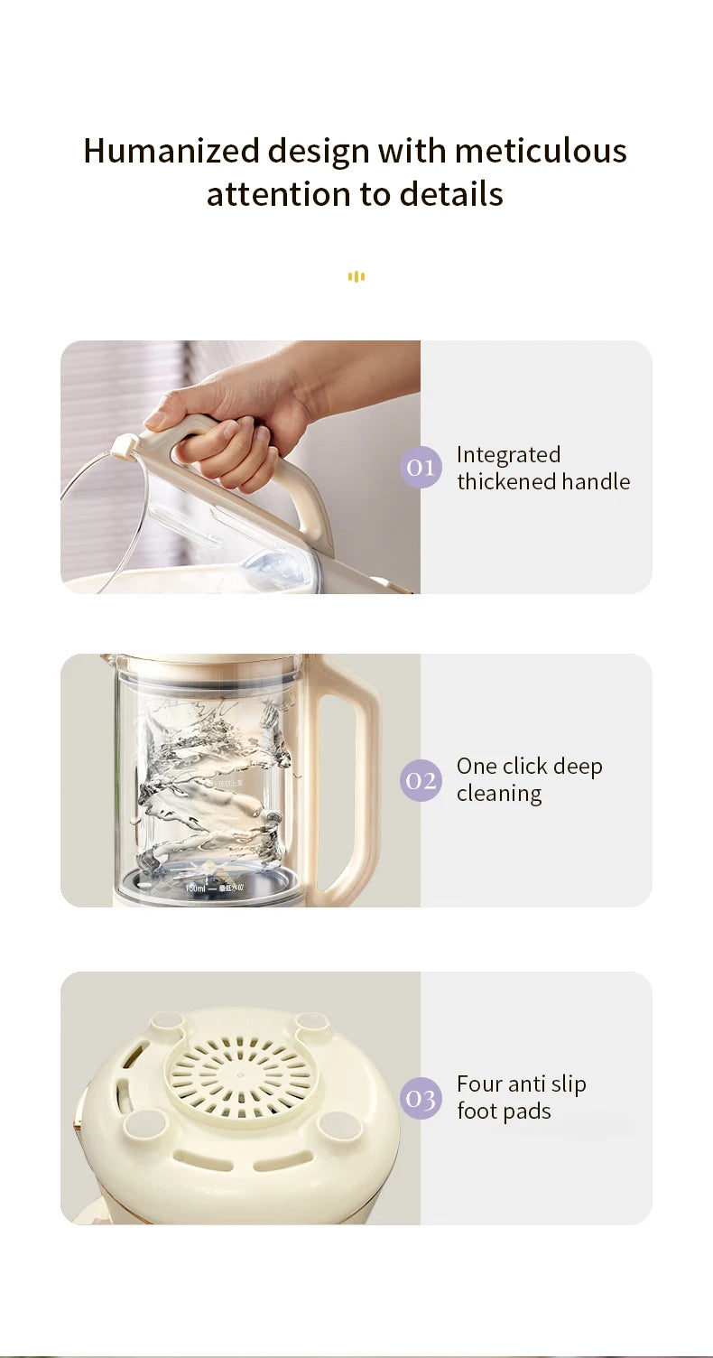 800ml Soy Milk Maker & Electric Blender – Wall-Breaking Machine for Soy Milk, Rice Paste & Breakfast Drinks
