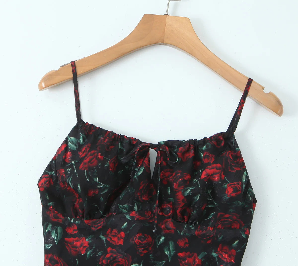 Vintage Floral Front Tie Bodycon Midi Dress — Sexy Elegant Black Summer Dress