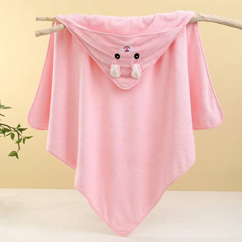 Soft Absorbent Baby Bath Towel – Newborn Swaddle Wrap & Receiving Blanket for Girls & Boys