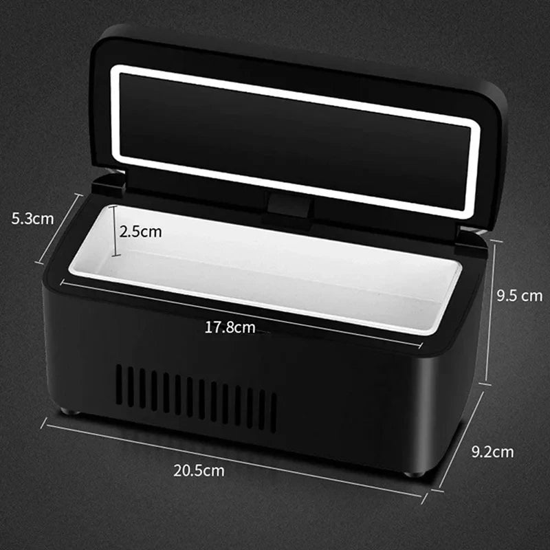 Portable Insulin & Hormone Medication Cooler – Mini Medicine Fridge for Home, Travel & Car