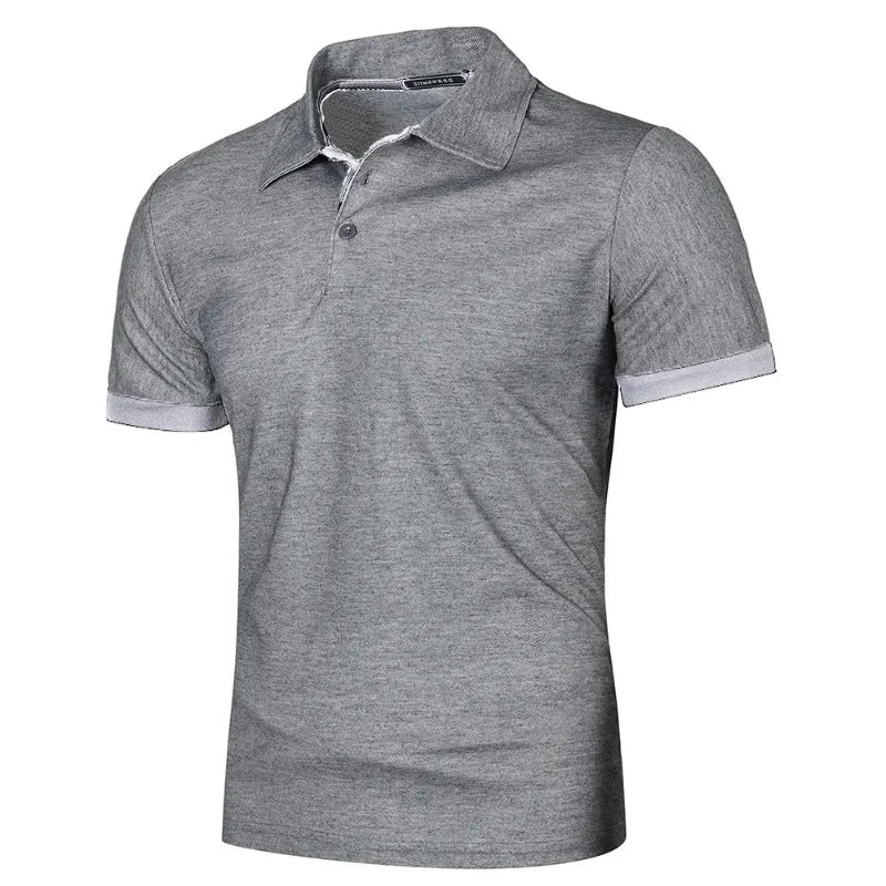 Men's Solid Color Polo Shirt — Classic Everyday Polo