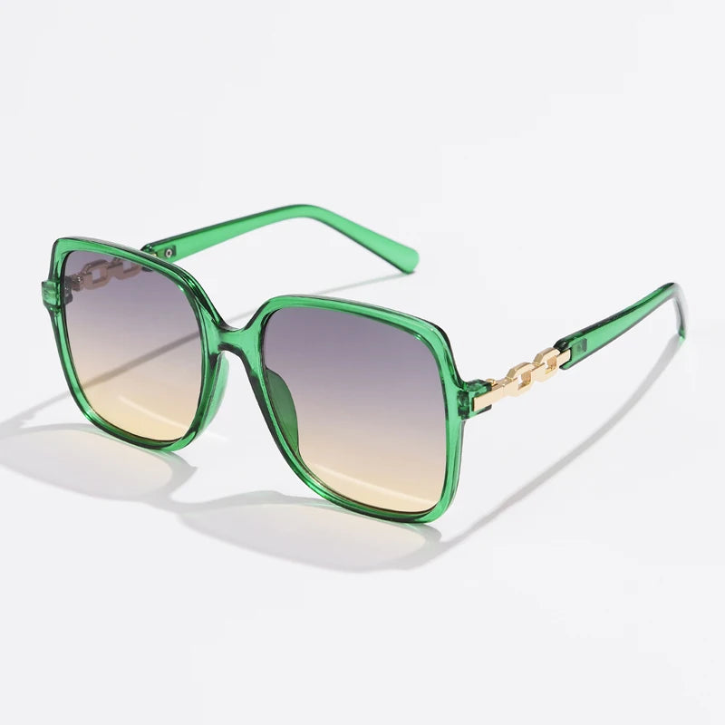 Women's Fashion Square Cycling Sunglasses | Big Frame Colorful Gradient Outdoor Shades
