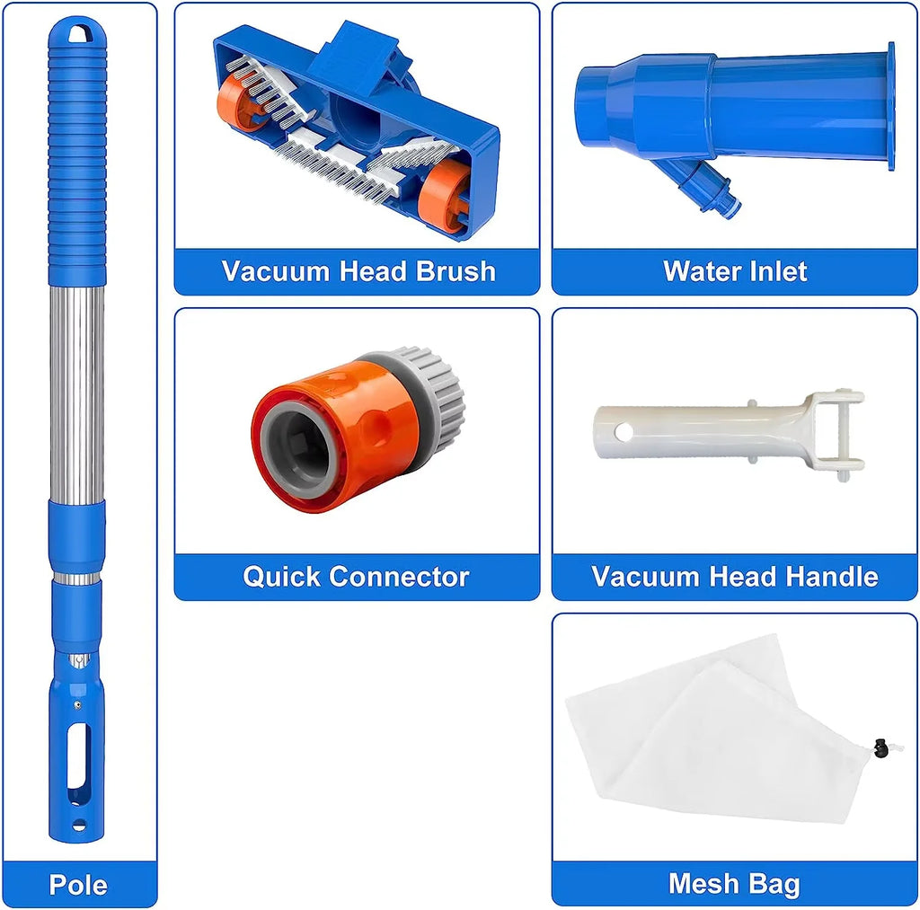 Portable Pool Vacuum Cleaner – 40" Underwater Jet Vacuum for Pool Cleaning (US & EU)