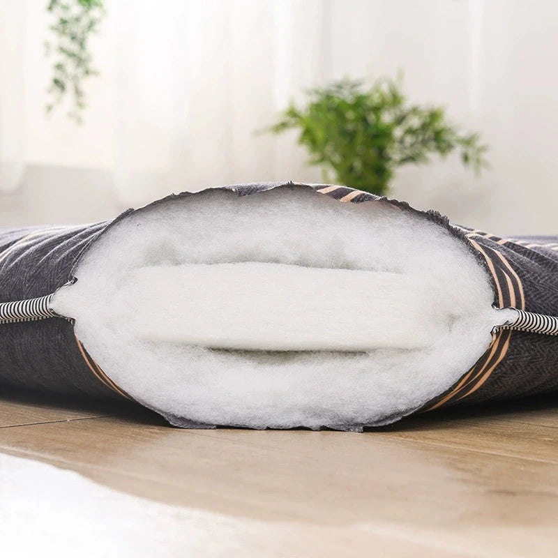 Japanese Style Thick Mattress – Student Dormitory Tatami, Single & Double, Foldable Floor Mattress