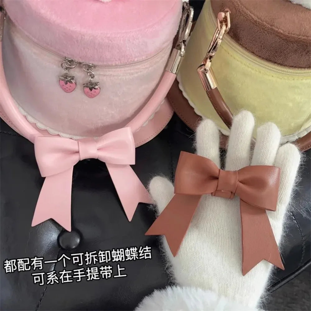 miyagawa Lolita Cake Bucket Bag – Sweet Kawaii Patchwork Handbag for Women & Teen Girls