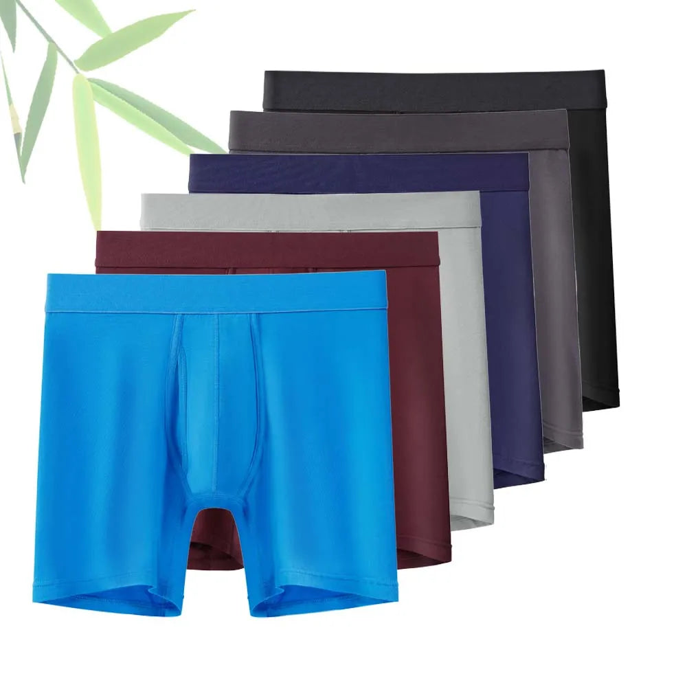 Men's Bamboo-Blend Long Boxer Briefs, 8-Pack
