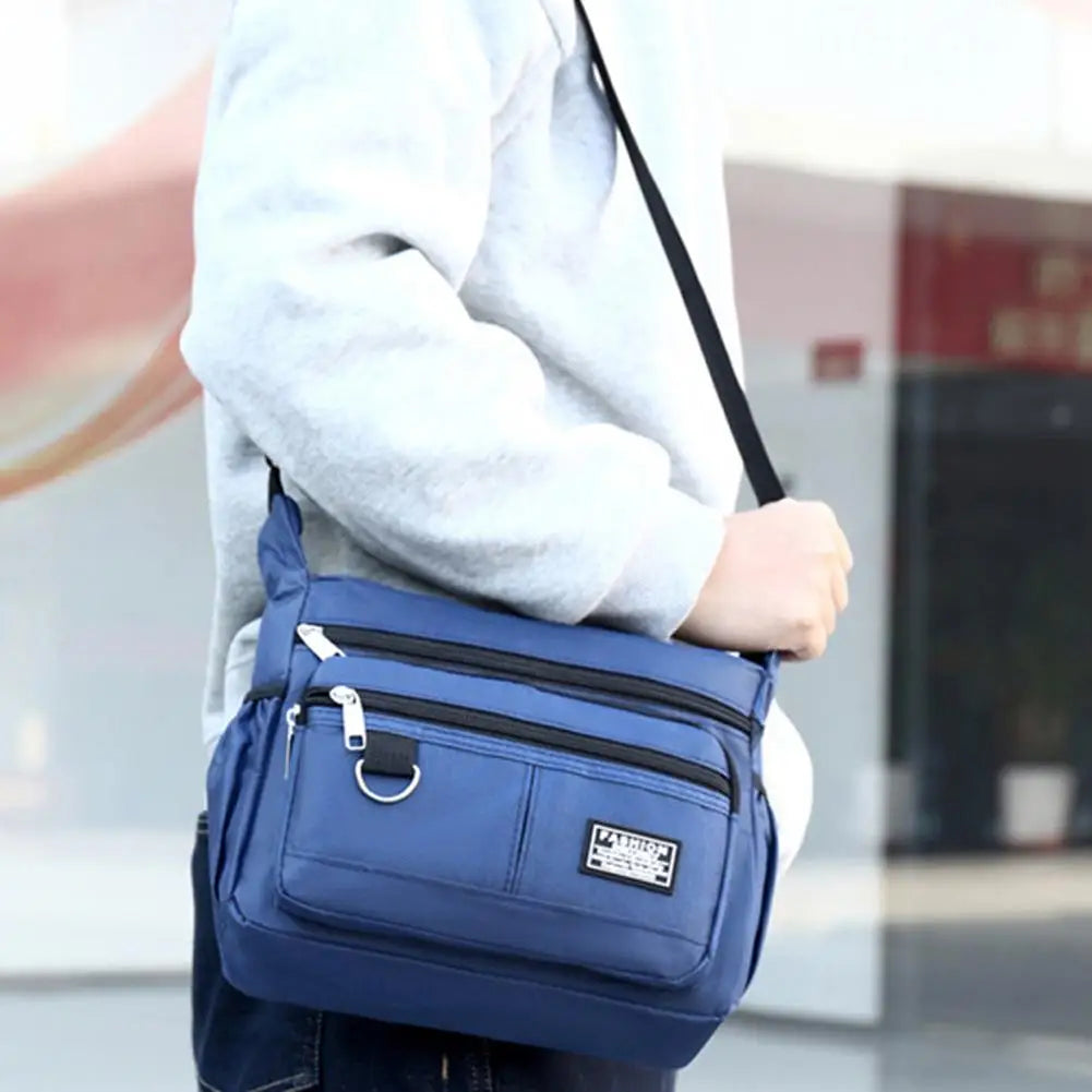 Men's Large Capacity Crossbody Bag – Multi-Pocket Business Shoulder Handbag in 4 Styles