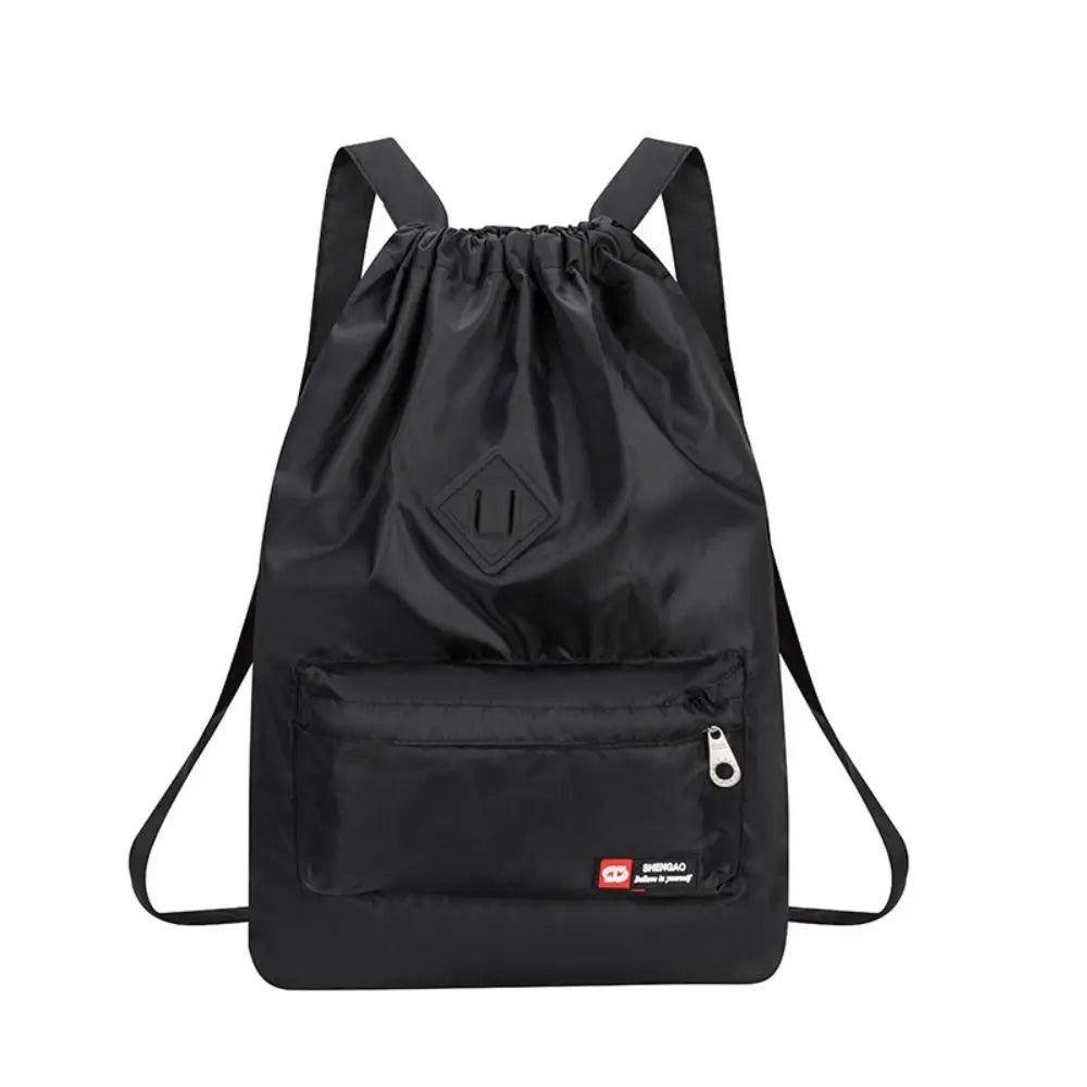 INS Fashion Drawstring Backpack – Waterproof Nylon School Bag Large Capacity for Women