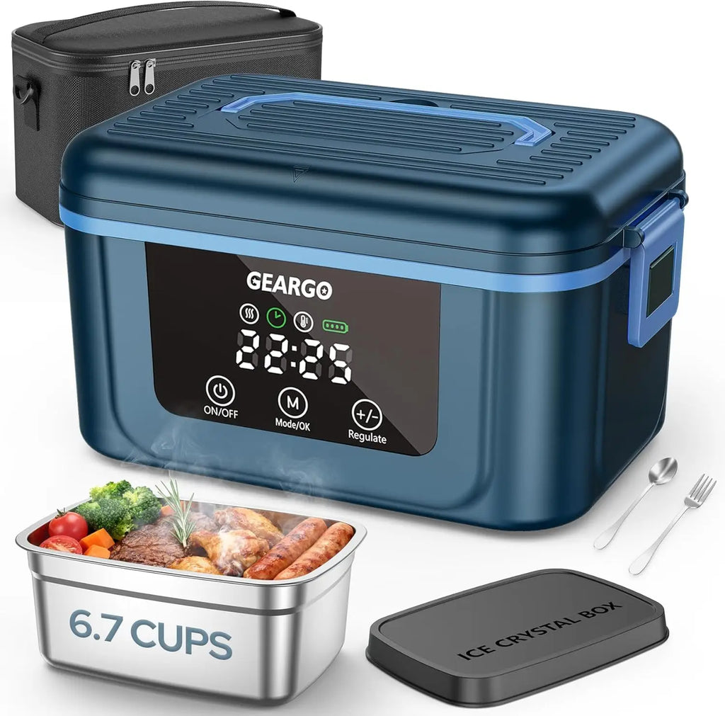 1.4L Cordless Electric Lunch Box – Rechargeable Food Warmer