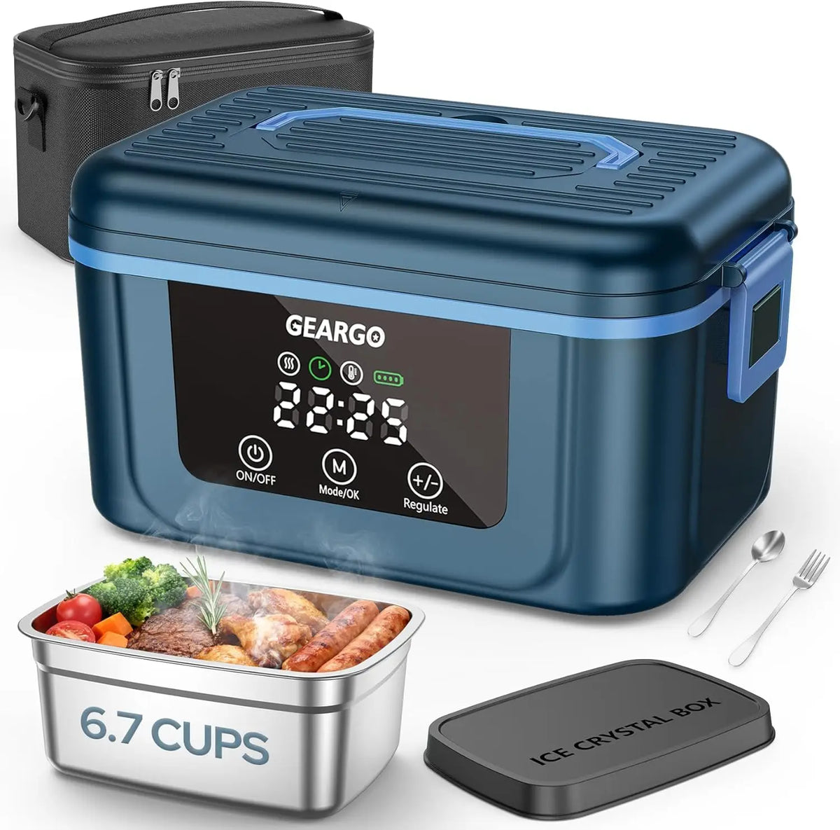 1.4L Cordless Electric Lunch Box – Rechargeable Food Warmer