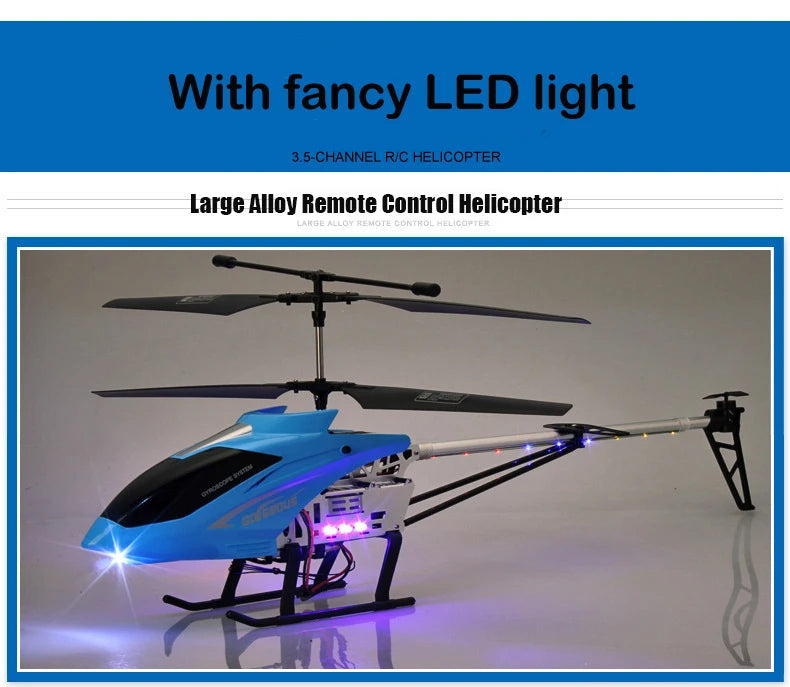 80cm Large 3.5CH RC Helicopter – Extra Durable Remote Control Aircraft for Kids & Outdoor Use