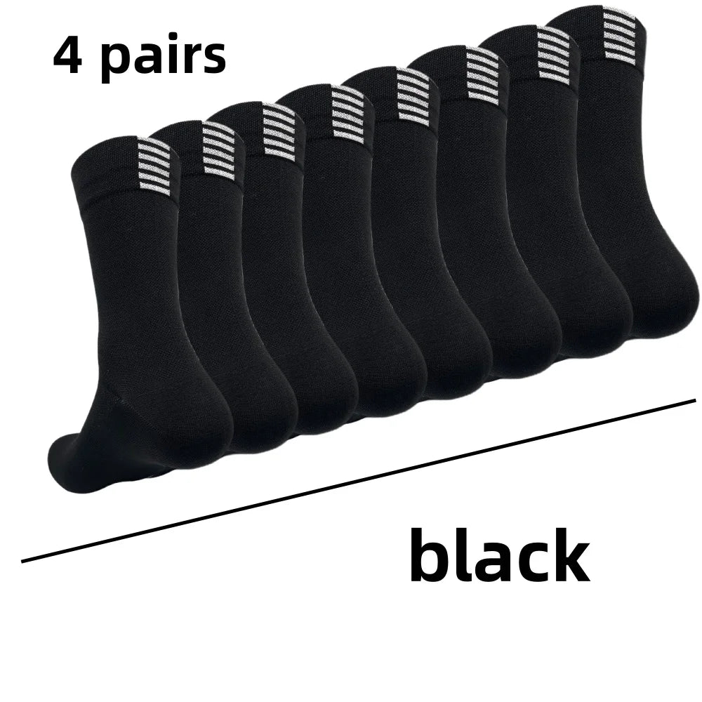 Cycling Socks for Men & Women, 4-Pair Pack