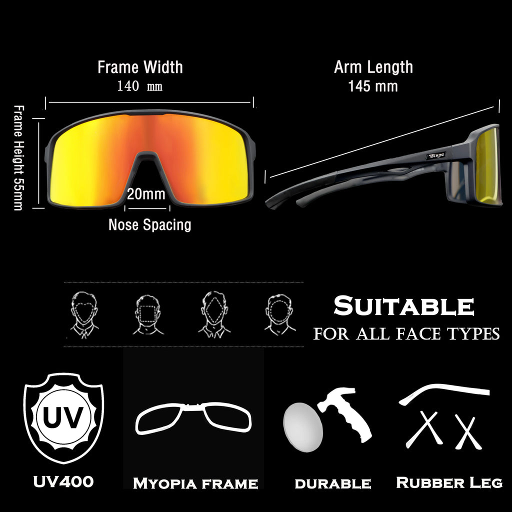Singa Photochromic Cycling Sunglasses | UV400 Running Bicycle Outdoor Sports Eyewear