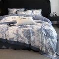 Eucalyptus Lyocell Bedding Set – Silky Soft Forest & Leopard Print Duvet Cover, Bed Sheet & Pillowcases