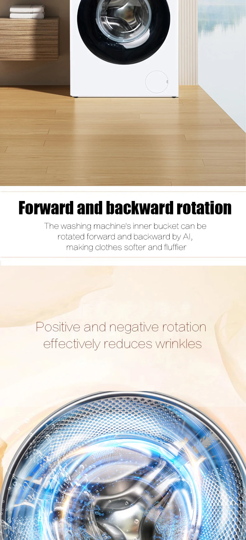 12KG Automatic Stackable Washer-Dryer Combo — Inverter BLDC Motor, Turbo Wash, Quick Dry for Home & Commercial Hotel Use