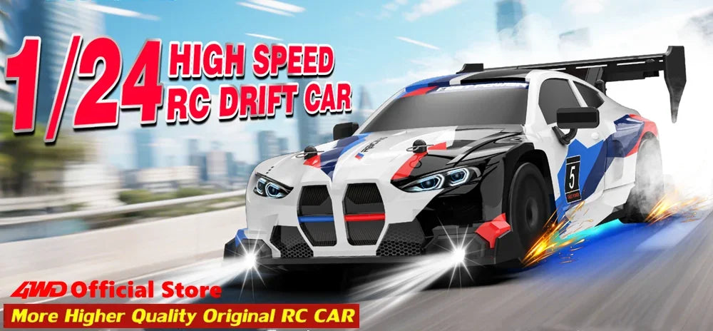 1:24 Scale 4WD RC Drift Car – 20KM/H Off-Road Racing Truck with LED Lights