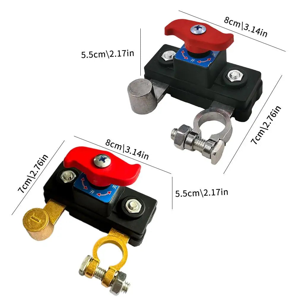 Battery Disconnect Switch 12V/24V – Car Battery Isolator Cut Off Anti-Leakage Power Shut Off for Trucks RV & Marine