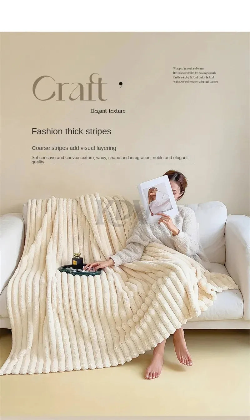 Faux Rabbit Fur Blanket – Plush Throw & Bedding Set Options