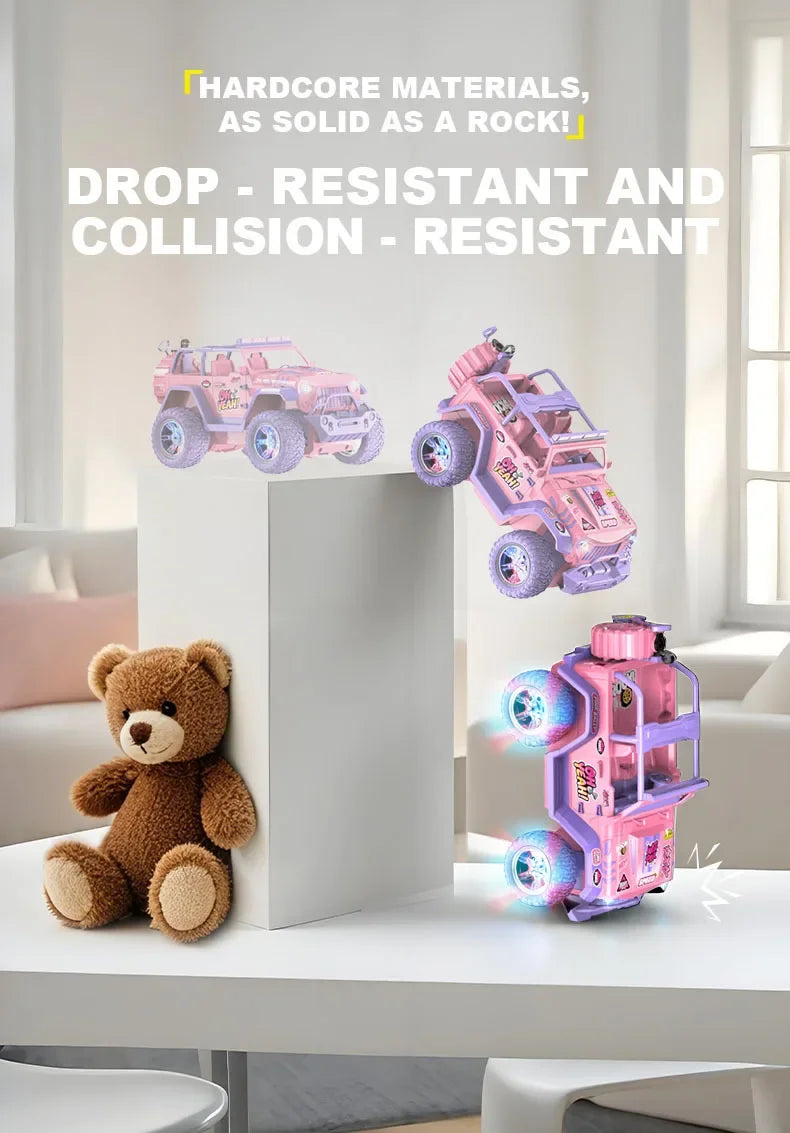 1:16 New Spray Remote Control Car  2.4G DIY stickers music light spray off-road toy car for Girls Toy Car