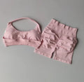 Halter Neck Sports Bra & High-Waist Shorts Yoga Set — Women’s Activewear