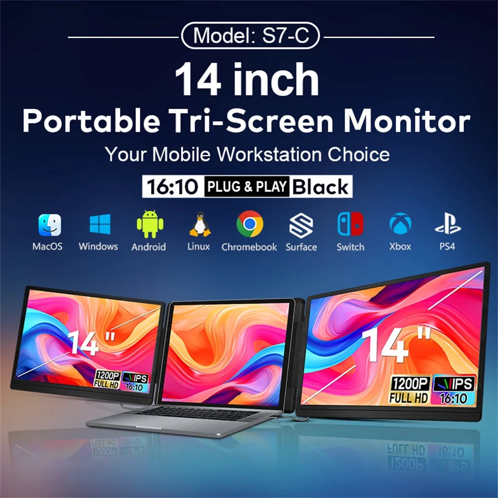 Dual Screen Laptop Extender – Portable IPS Displays