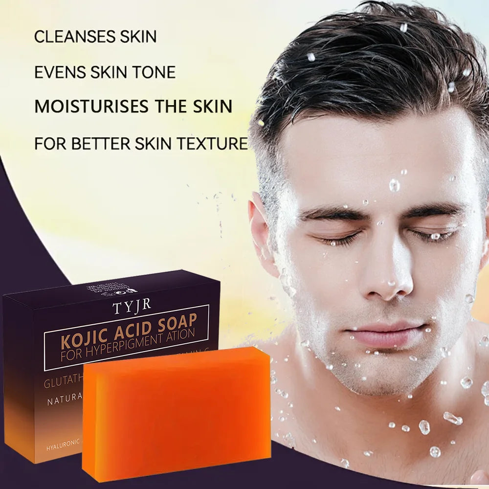 Turmeric & Kojic Acid Handmade Soap Bar – Deep Cleansing, Exfoliating & Brightening for Face & Body