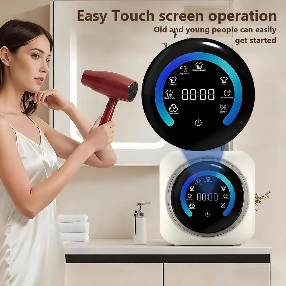 Mini Portable Washer & Dryer Combo — 3.5L Wall-Mounted Fully Automatic Front Drum Washing Machine for Small Spaces