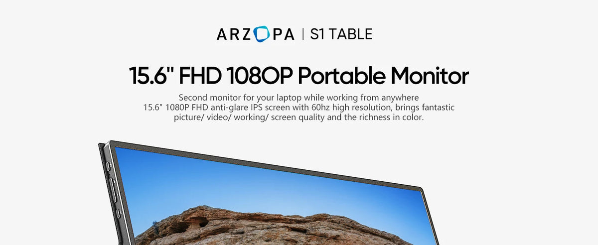 15.6-Inch Portable Monitor – Full HD IPS & Aluminum Housing