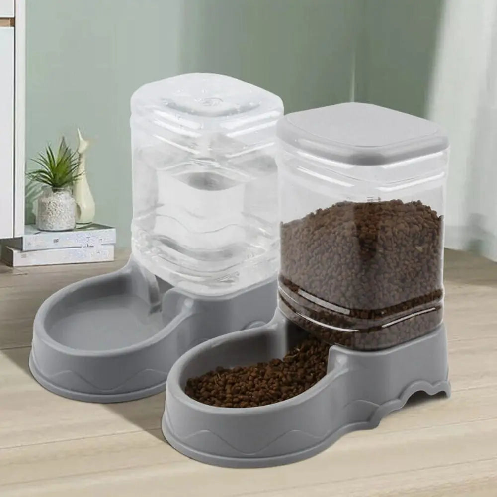 3.8L Automatic Pet Water Fountain & Food Dispenser
