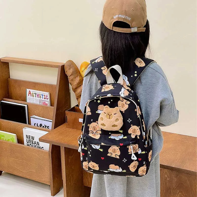 Capybara Backpack – Kids Nylon School Bag