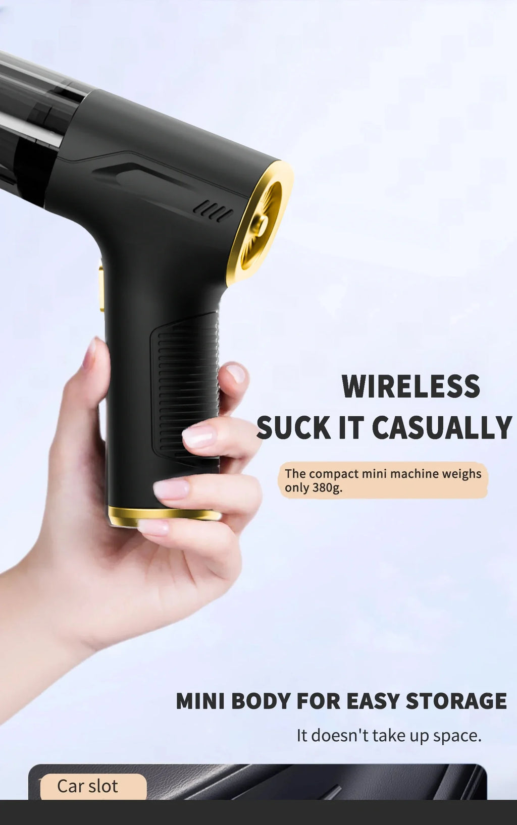 Cordless Car Vacuum & Blower – HEPA Filter, Basic & Pro
