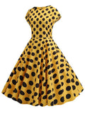 Women Summer Music Note Print Dress 50s 60s Robe Retro Swing Casual Vintage Party Dresses Vestidos