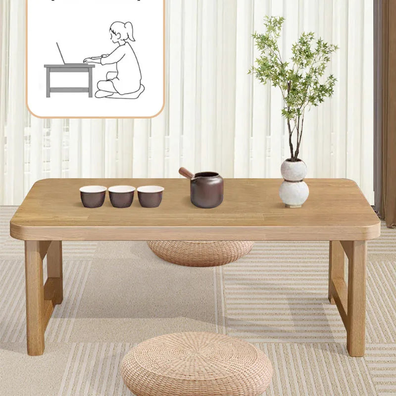 Foldable Japanese Bay Window & Balcony Wooden Desk