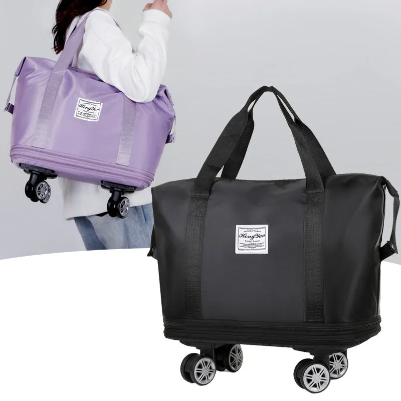Expandable Fitness Travel Bag – Wet-Dry Storage & Wheels