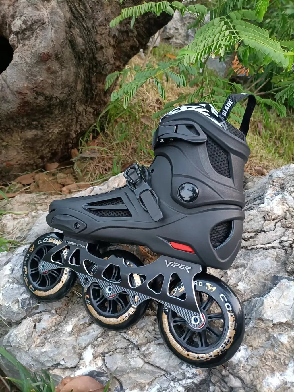 Big Wheel 3-Wheel Speed Roller Skates – Adult Professional Racing Inline Flat Skates