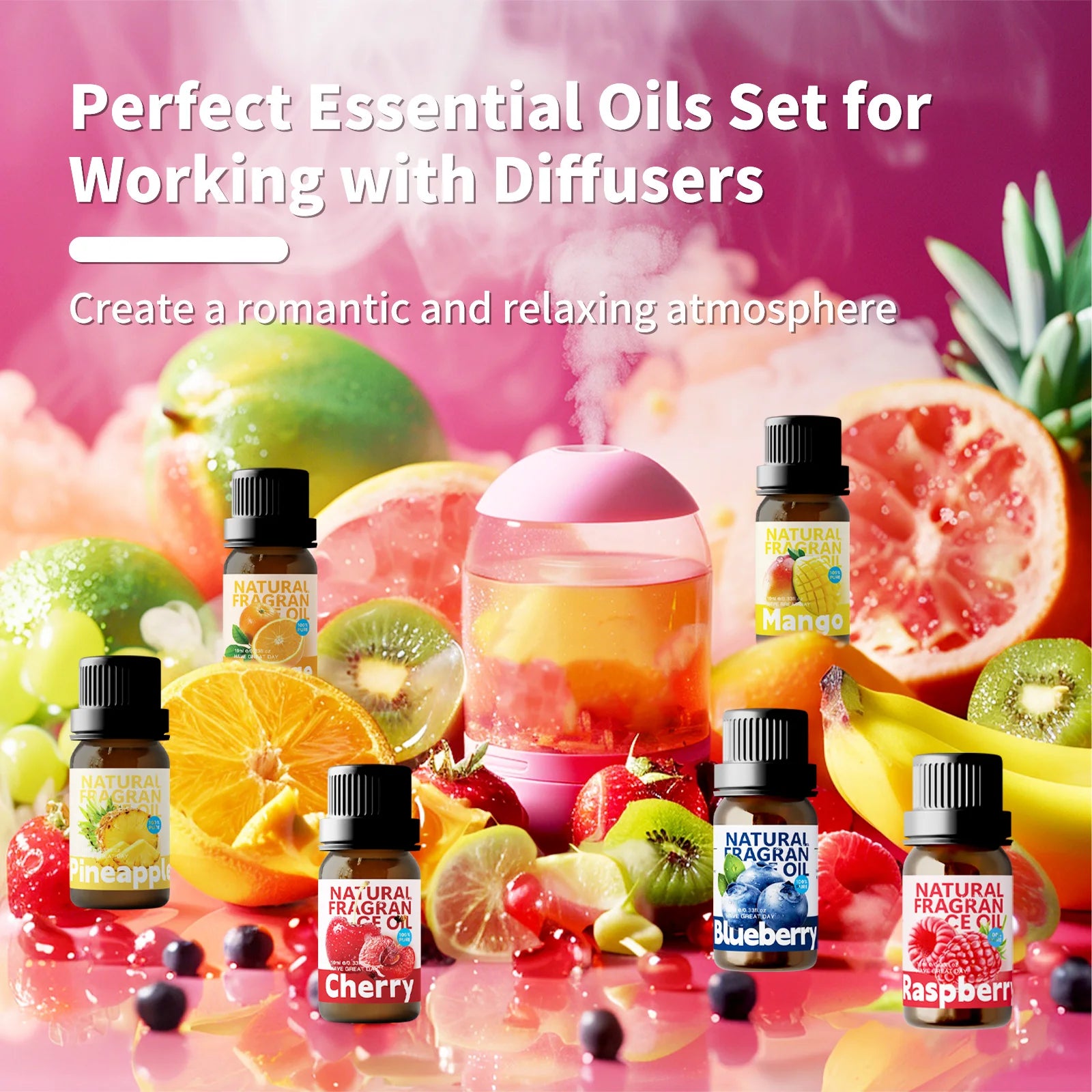 Watermelon Aromatherapy Essential Oil — 10ml Pure Plant Oil for Diffusers, Humidifiers & DIY Beauty