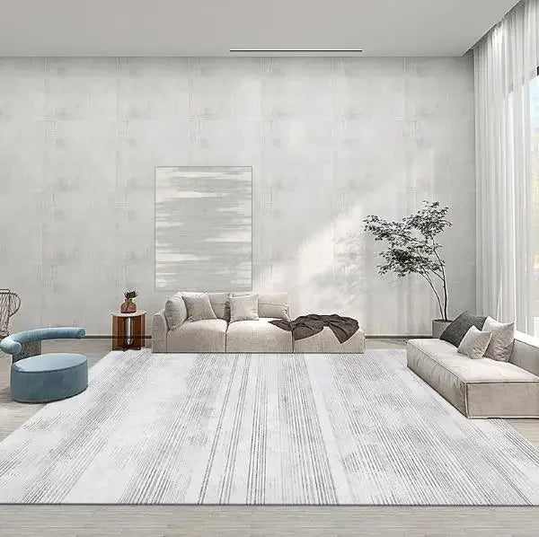 Modern Nordic Soft Lounge Rug – Washable Anti-Slip Large Area Carpet for Living Room & Bedroom, 24 Colors & 10 Sizes